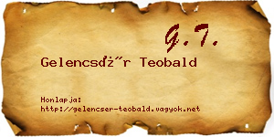 Gelencsér Teobald névjegykártya